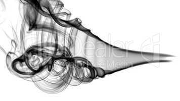 Black abstract smoke pattern and curves