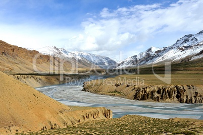 Indien, Ladakh, Gebirge, Fluss