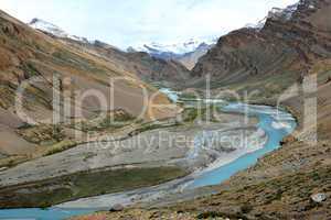 Indien, Ladakh, Gebirge, Fluss