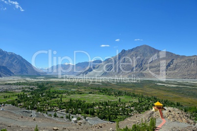 Indien, Ladakh, Blick von Disket Kloster