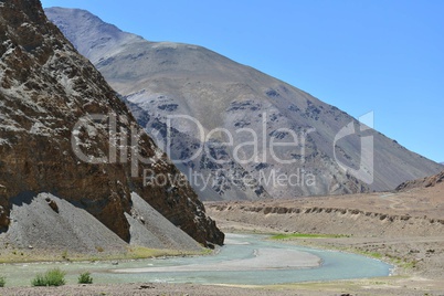Indien, Ladakh, Gebirge, Tal, Indus