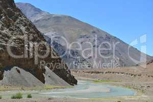Indien, Ladakh, Gebirge, Tal, Indus
