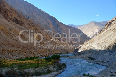 Indien, Ladakh, Gebirge, Tal, Indus