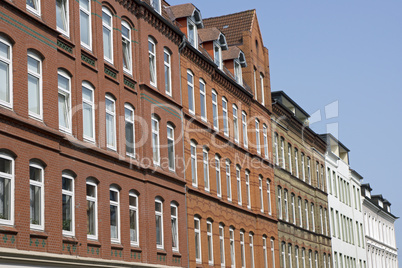 Gründerzeitfassaden in Kiel, Deutschland