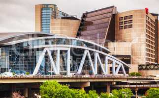 philips arena and cnn center in atlanta