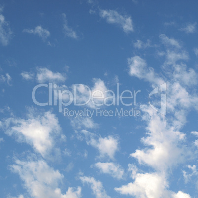 Blue sky with clouds