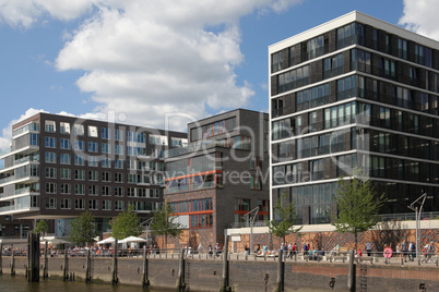 moderne Gebäude in der Hafencity, Hamburg
