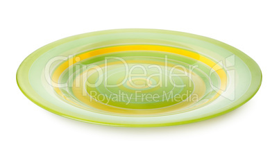 Green plate isolated