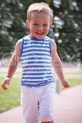 portrait of smiling happy boy