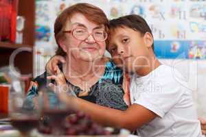 grandson and grandmother