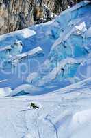 Freerider vor Gletscherbruch