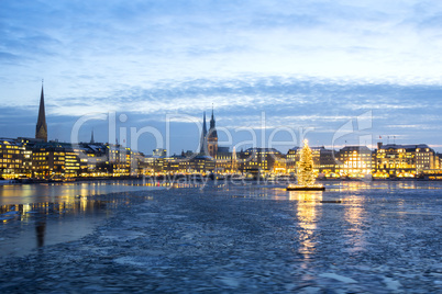 Hamburg Alster Lake at Christmas