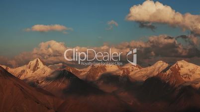 time lapse sunset mountains