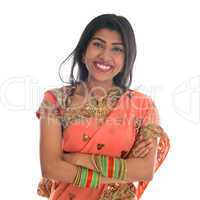 Indian woman in sari dress