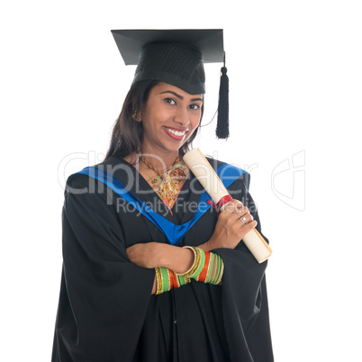 Indian college student graduation