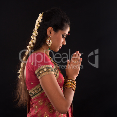 Indian woman prayer