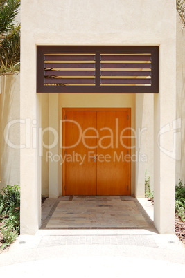 The entrance in Arabic style modern villa at luxury hotel, Abu D