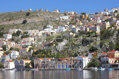 im Hafen von Symi, Griechenland