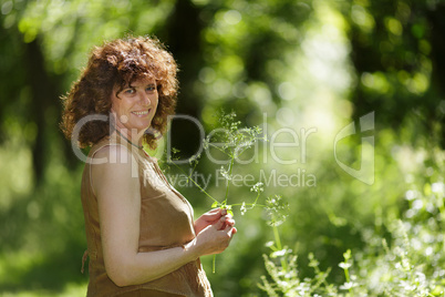 Mature woman in nature