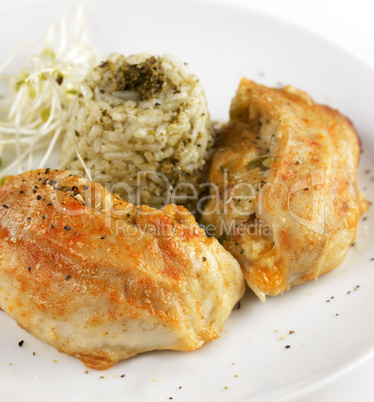 Tilapia Fillet With Rice