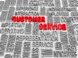 Background concept wordcloud illustration of customer service