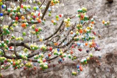 Easter eggs on tree