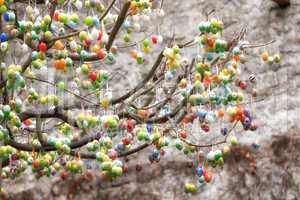 Easter eggs on tree