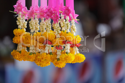 Buddhist flowers offering