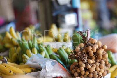 Longan fruits in market