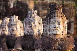 Angkor south door statues
