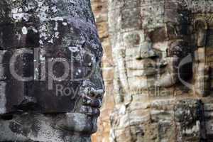 Angkor face sculpture