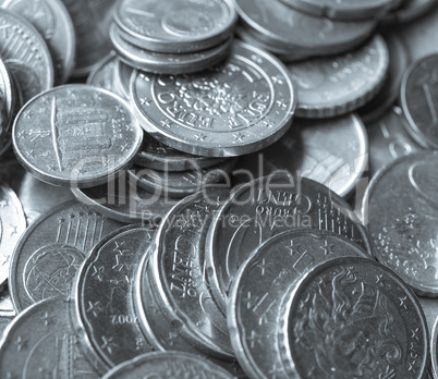 euro coins background