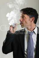 Man smoking ecigarette