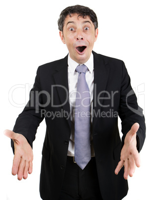 Overjoyed businessman