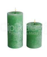 two green candles