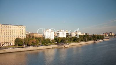 Walk over Moskva river hyperlapse