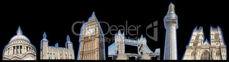 london landmarks collage
