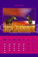 Safari calendar for 2014 - june