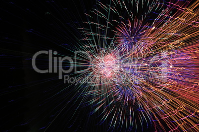 Fireworks background composition