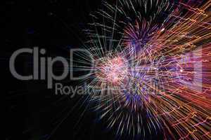 Fireworks background composition