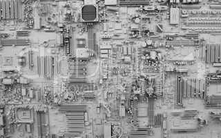 technical abstract mainboard of a computer