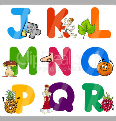 Education Cartoon Alphabet Letters for Kids