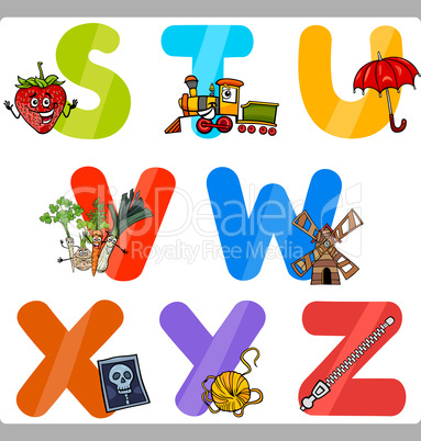 Education Cartoon Alphabet Letters for Kids