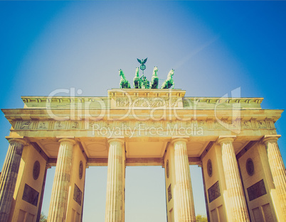 Retro look Brandenburger Tor, Berlin