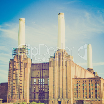 Retro look Battersea Powerstation London