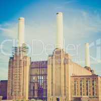 Retro look Battersea Powerstation London