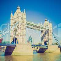 Retro look Tower Bridge London