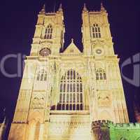 Retro look Westminster Abbey