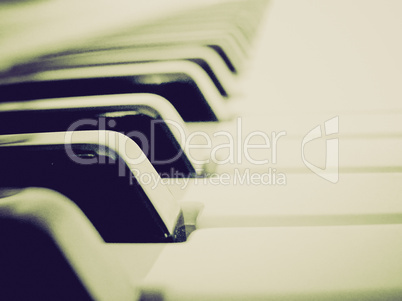 Retro look Music keyboard