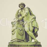 Vintage look Shakespeare statue